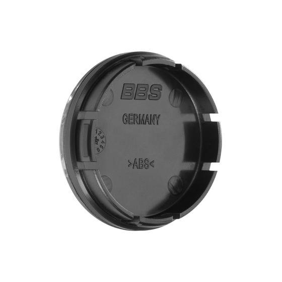 BBS 2D Nabendeckel EST. 1970 Chrom mit Geprägtem Logo Grau/Weiss Set (4 Stück)