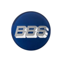 BBS 3D Rotation Nabendeckel Blau mit Logo Silber/Chrome Set (4 Stück)