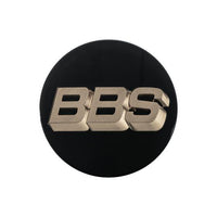 BBS 3D Nabendeckel schwarz mit Logo Weissgold (Set 4 Stk)