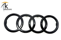 AUDI A3 8Y Ringe Emblem schwarz glänzend vorne für Kühlergrill Facelift ab 2025