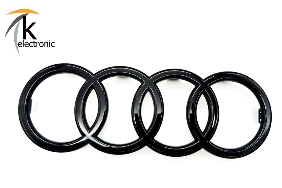 AUDI A3 8Y Ringe Emblem schwarz glänzend vorne für Kühlergrill Facelift ab 2025
