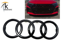 AUDI A3 8Y Ringe Emblem schwarz glänzend vorne für Kühlergrill Facelift ab 2025