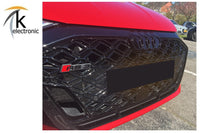 AUDI A3 8Y Ringe Emblem schwarz glänzend vorne für Kühlergrill Facelift ab 2025