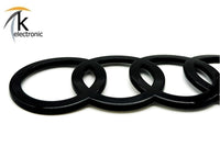 AUDI A3 8Y Ringe Emblem schwarz glänzend hinten für Heckklappe Limousine Facelift ab 2025