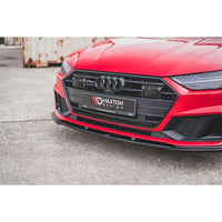 Front Lip / Front Splitter / Front Approach V.2 for Audi A7 C8 S-Line by Maxton Design