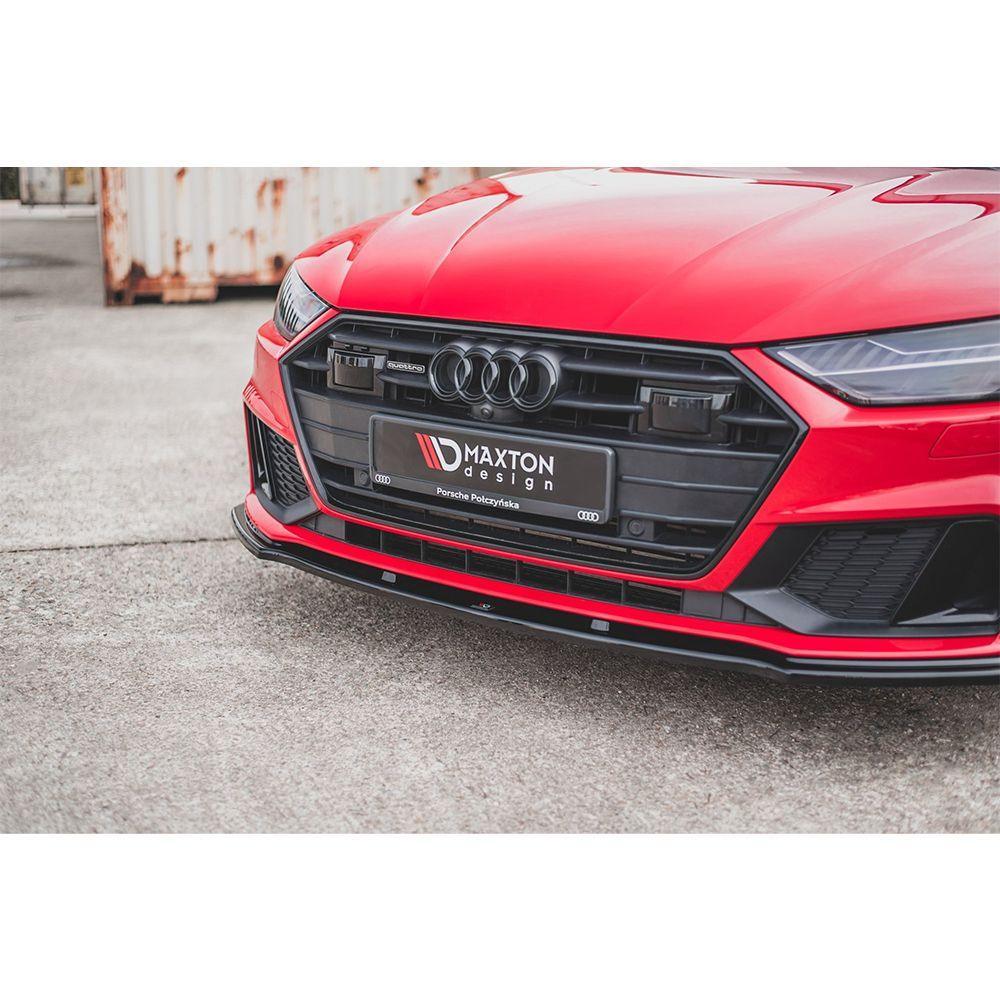 Front Lip / Front Splitter / Front Approach V.2 for Audi A7 C8 S-Line by Maxton Design