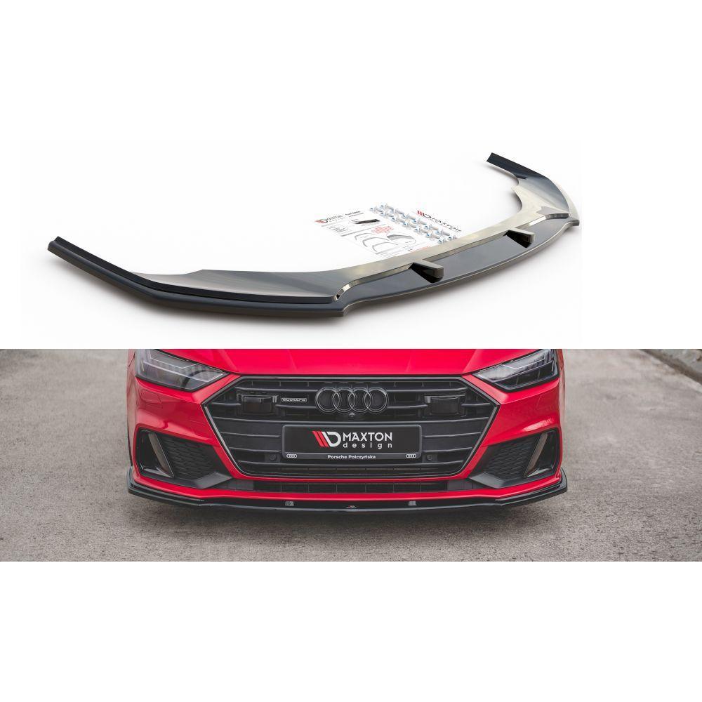 Front Lip / Front Splitter / Front Approach V.2 for Audi A7 C8 S-Line by Maxton Design