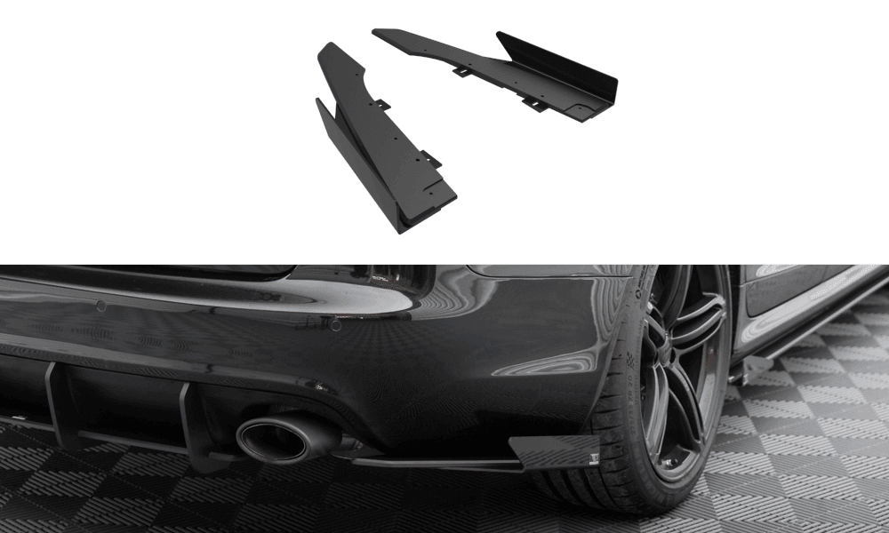 Seitliche Heck Diffusor Erweiterung Street Pro mit Flaps für Audi RS6 4F von Maxton Design