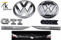 VW Golf 7 5G GTI Vor-Facelift schwarze Zeichen vorne + hinten + Seite Black-Bundle