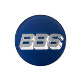 BBS 3D Rotation Nabendeckel Blau mit Logo Silber/Chrome Set (4 Stück)