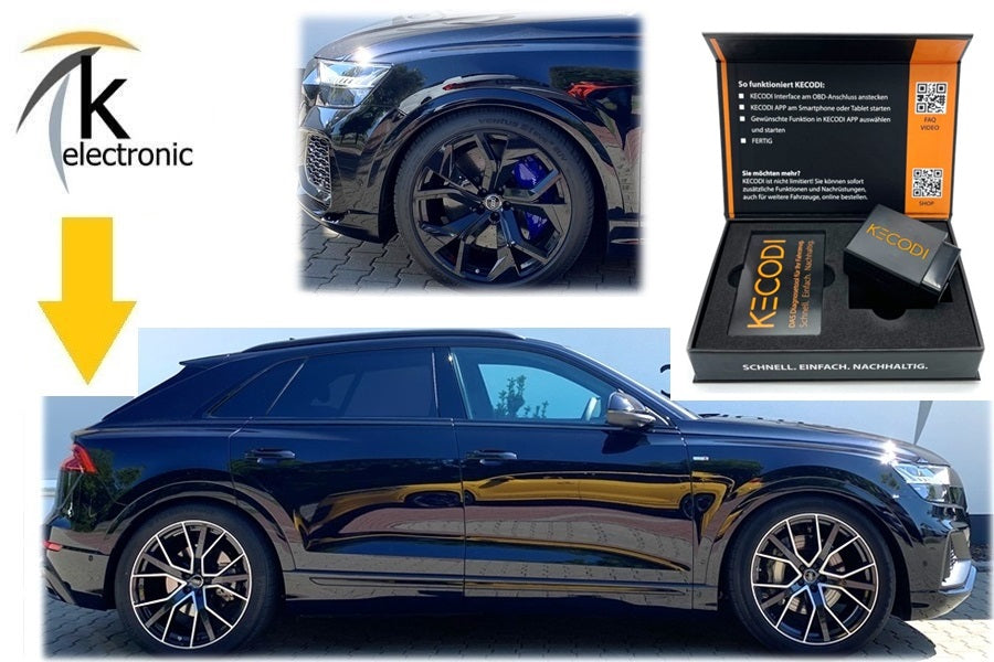 AUDI RSQ8 4M Luftfahrwerk tieferlegen mit KECODI | ohne Zusatzmodul oder Koppelstangen ab 2023 mit UNECE