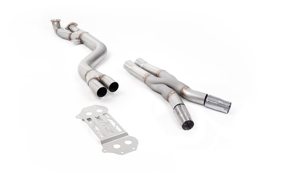 Milltek OPF Ersatzrohr mit Z-Pipe, Mittelrohr und Verstrebungsplatte für BMW M4 G82 / G83