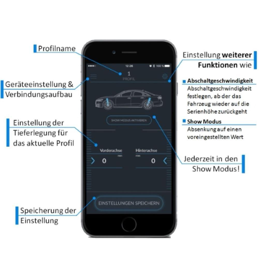 Lower Module Lowering module with app control for Audi A6 C8 4A – GG2 Fahrzeugtechnik