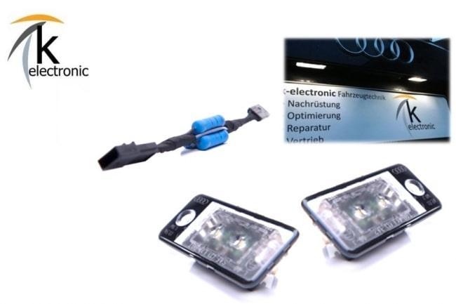 Audi A3 8P LED Kennzeichenbeleuchtung + Adapter Nachrüstpaket