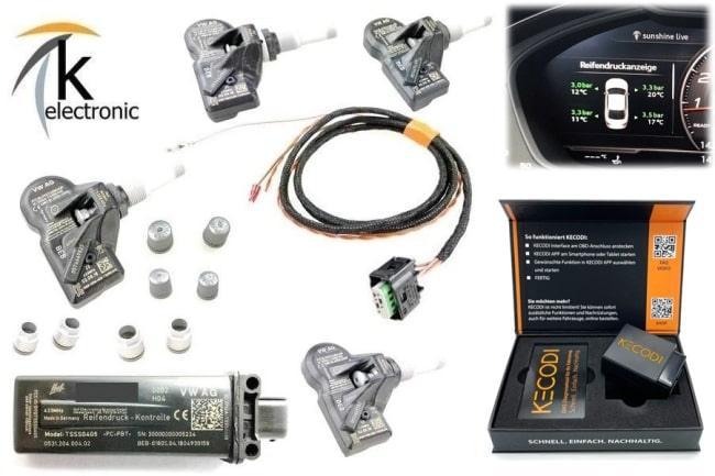 Audi A4 B9 8W aktive Reifendruckkontrolle Luftdruck im MMI Nachrüstpaket