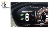 Audi A4 B9 8W aktive Reifendruckkontrolle Luftdruck im MMI Nachrüstpaket
