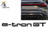 Audi e-tron GT Schriftzug schwarz hinten