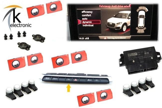 Audi Q2 GA Einparkhilfe vorne + hinten optische Darstellung Nachrüstpaket