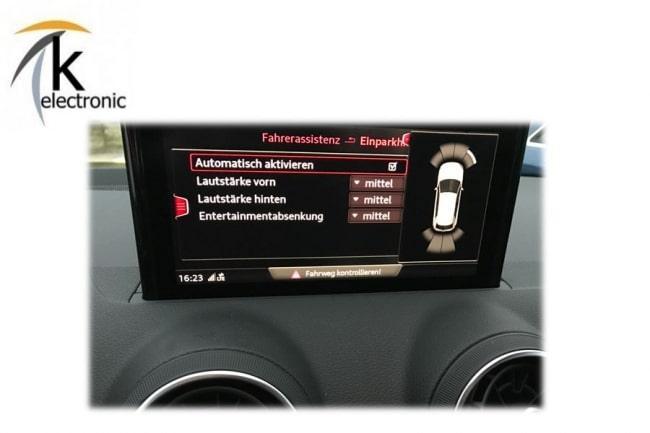 Audi Q2 GA Einparkhilfe vorne + hinten optische Darstellung Nachrüstpaket