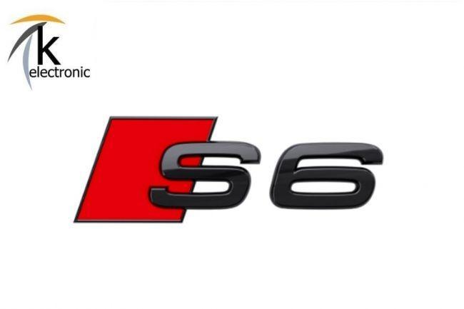 AUDI S6 C7 Schriftzug schwarz rote Raute hinten
