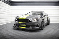 Front Lippe / Front Splitter / Frontansatz Street Pro mit Flaps für Ford Mustang GT MK6 von Maxton Design