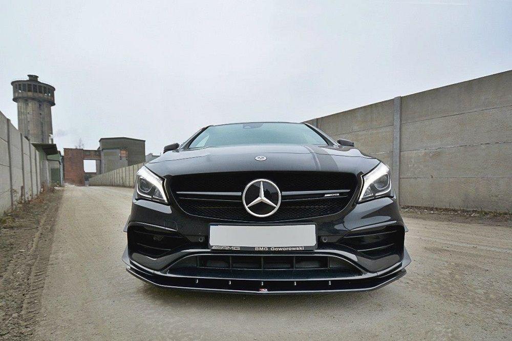 Front Lip / Front Splitter / Front Approach V.1 for Mercedes CLA A45 AMG C117 Facelift by Maxton Design