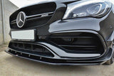 Front Lip / Front Splitter / Front Approach V.1 for Mercedes CLA A45 AMG C117 Facelift by Maxton Design