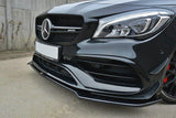 Front Lip / Front Splitter / Front Approach V.2 for Mercedes CLA A45 AMG C117 Facelift by Maxton Design