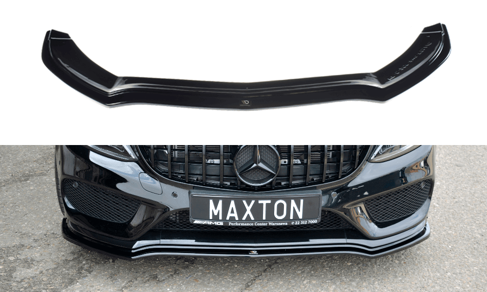 Front Lip / Front Splitter / Front Approach V.1 for Mercedes Benz C-Class C43 AMG W205 by Maxton Design