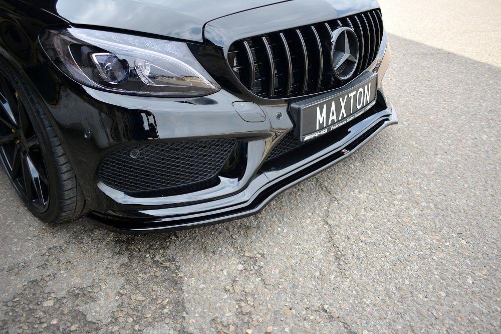 Front Lip / Front Splitter / Front Approach V.1 for Mercedes Benz C-Class C43 AMG W205 by Maxton Design
