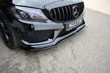 Front Lip / Front Splitter / Front Approach V.1 for Mercedes Benz C-Class C43 AMG W205 by Maxton Design