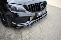 Front Lip / Front Splitter / Front Approach V.1 for Mercedes Benz C-Class C43 AMG W205 by Maxton Design