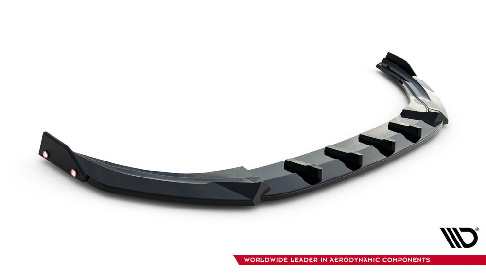 Frontlippe / Frontsplitter / Frontansatz V.3 mit Flap für VW Golf R Mk8 Facelift von Maxton Design