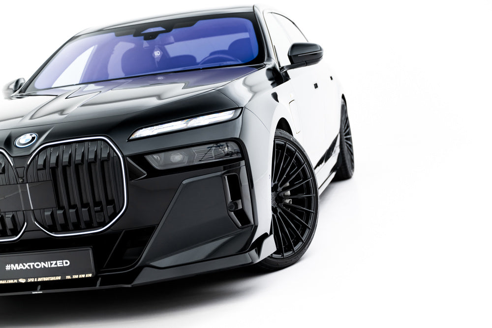 Frontlippe / Frontsplitter / Frontansatz V.4 für BMW 7 G70 M-Paket / M760e / I7 M-Paket von Maxton Design