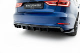 Heckdiffusor (Doppelflutig Links) für Audi A3 Limousine 8V von Maxton Design