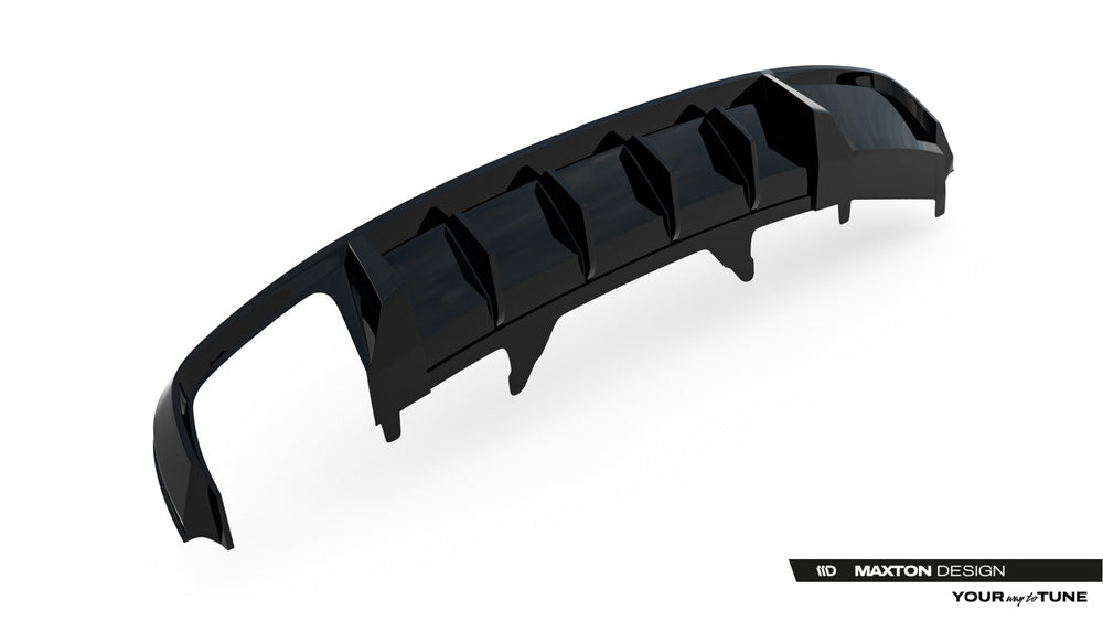 Heckdiffusor V.2 (Doppelflutig Links) für Audi A4 S-Line B9 von Maxton Design