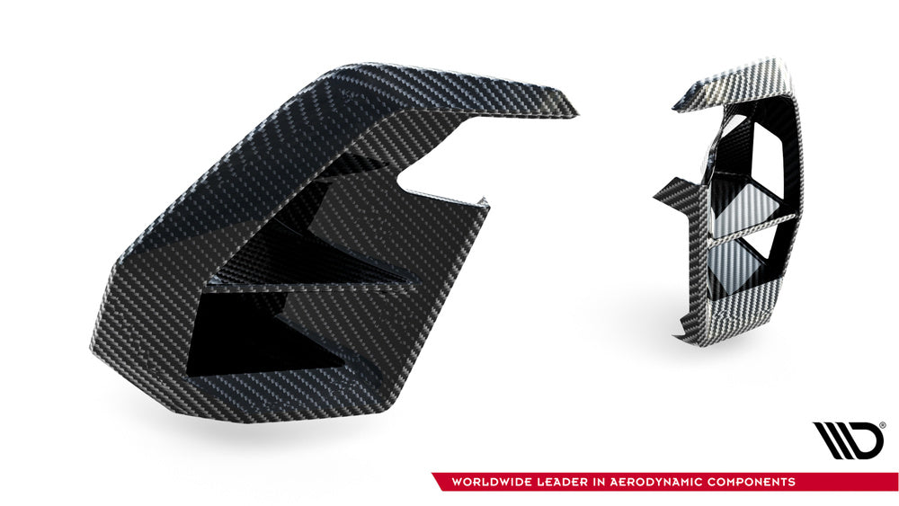 Carbon Frontstoßstangen Aufsatz für BMW X7 M-Paket G07 Facelift von Maxton Design
