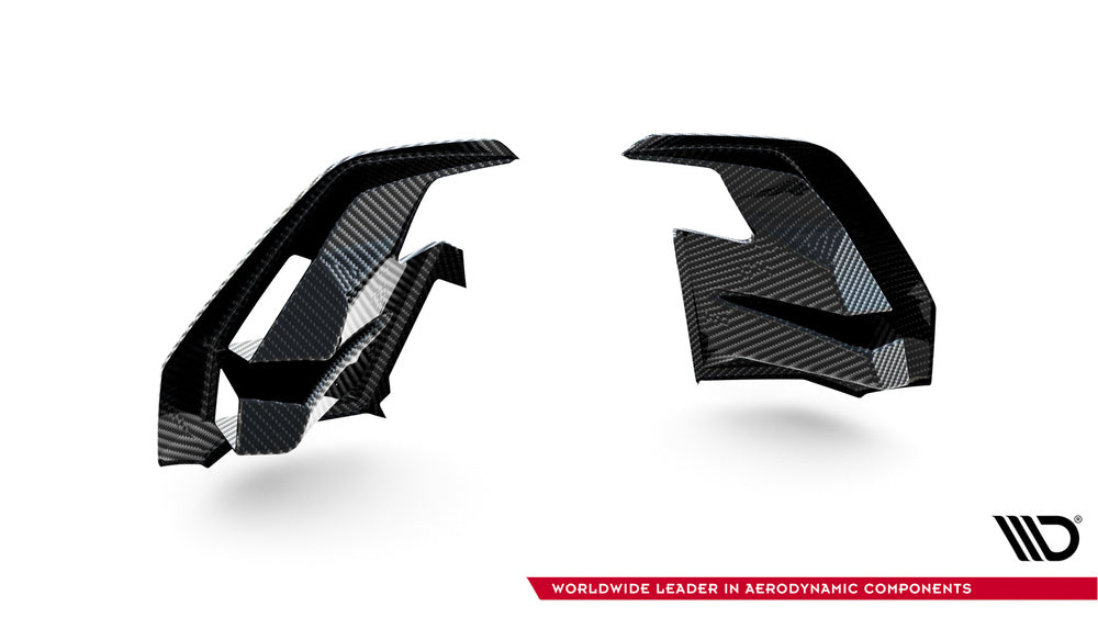 Carbon Frontstoßstangen Aufsatz für BMW X7 M-Paket G07 Facelift von Maxton Design