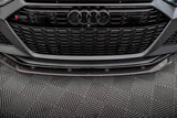 Carbon Front Lippe / Front Splitter / Frontansatz für Audi RS6 C8 von Maxton Design
