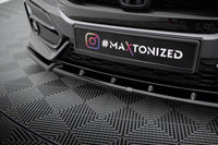 Front Lippe / Front Splitter / Frontansatz mit Flaps für Honda Civic X Sport von Maxton Design