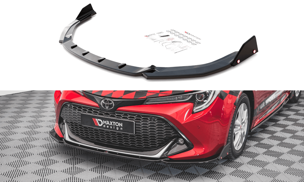 Front Splitter / Cup Schwert / Frontansatz mit Flaps für Toyota Corolla GR Sport von Maxton Design