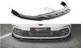 Front Splitter / Cup Schwert / Frontansatz V.2 mit Flaps für VW Golf 8 R-Line von Maxton Design