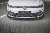 Front Splitter / Cup Schwert / Frontansatz V.2 mit Flaps für VW Golf 8 R-Line von Maxton Design