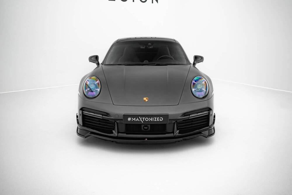 Front Lippe / Front Splitter / Frontansatz für Porsche 911 Turbo S Sport Paket 992 von Maxton Design