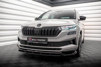 Front Lippe / Front Splitter / Frontansatz für Skoda Karoq Sportline NU7 Facelift von Maxton Design