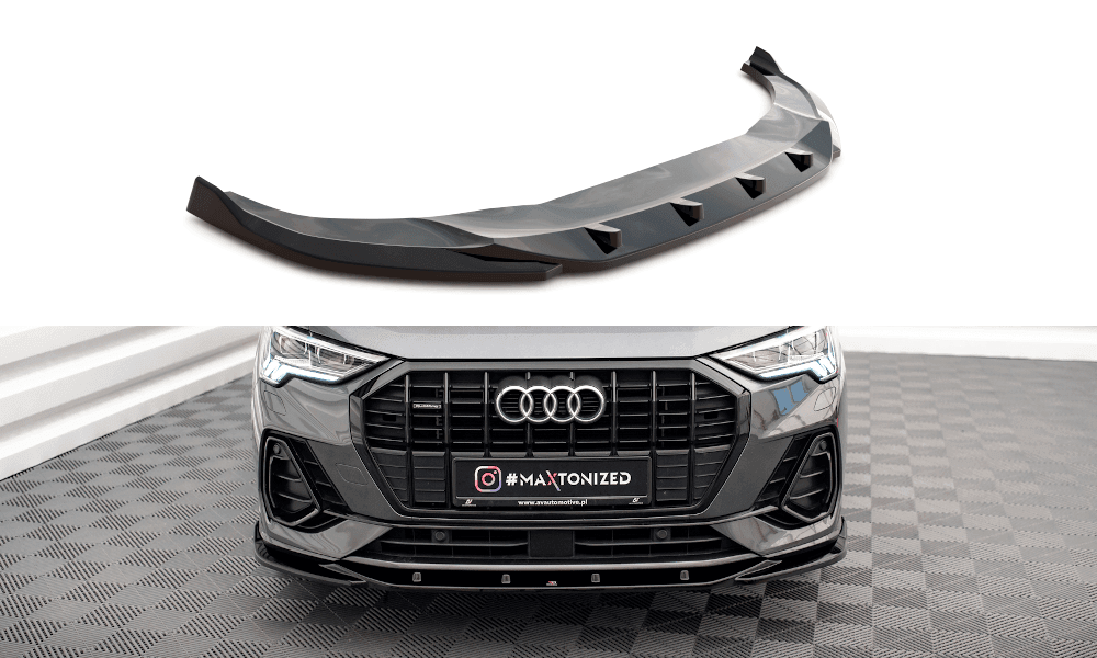 Front Lippe / Front Splitter / Frontansatz V.1 für Audi Q3 F3 S-Line von Maxton Design