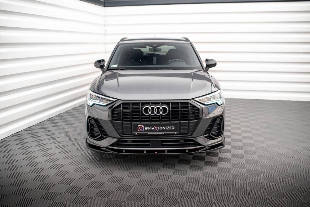 Front Lippe / Front Splitter / Frontansatz V.1 für Audi Q3 F3 S-Line von Maxton Design