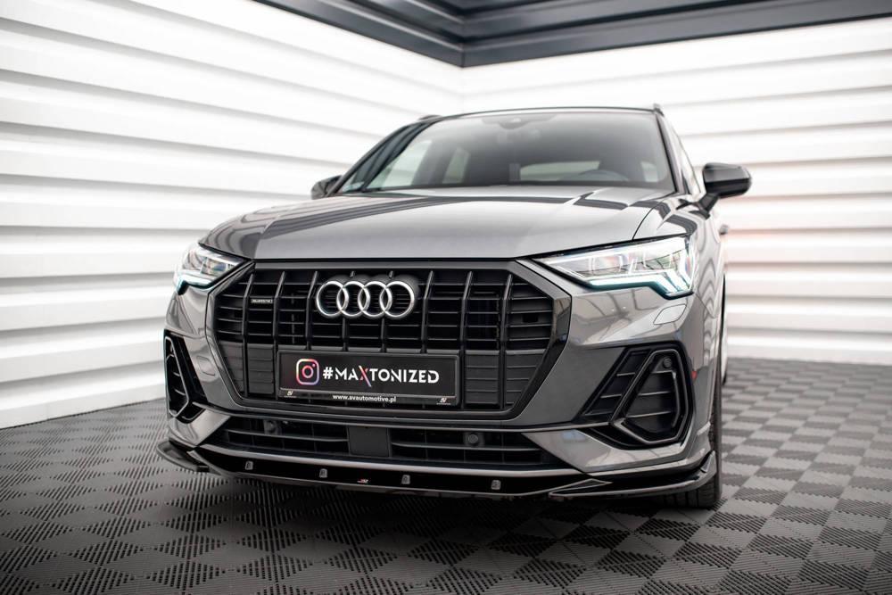 Front Lippe / Front Splitter / Frontansatz V.1 für Audi Q3 F3 S-Line von Maxton Design