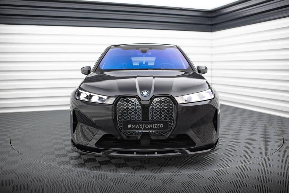Front Lippe / Front Splitter / Frontansatz V.1 für BMW iX M-Paket I20 von Maxton Design