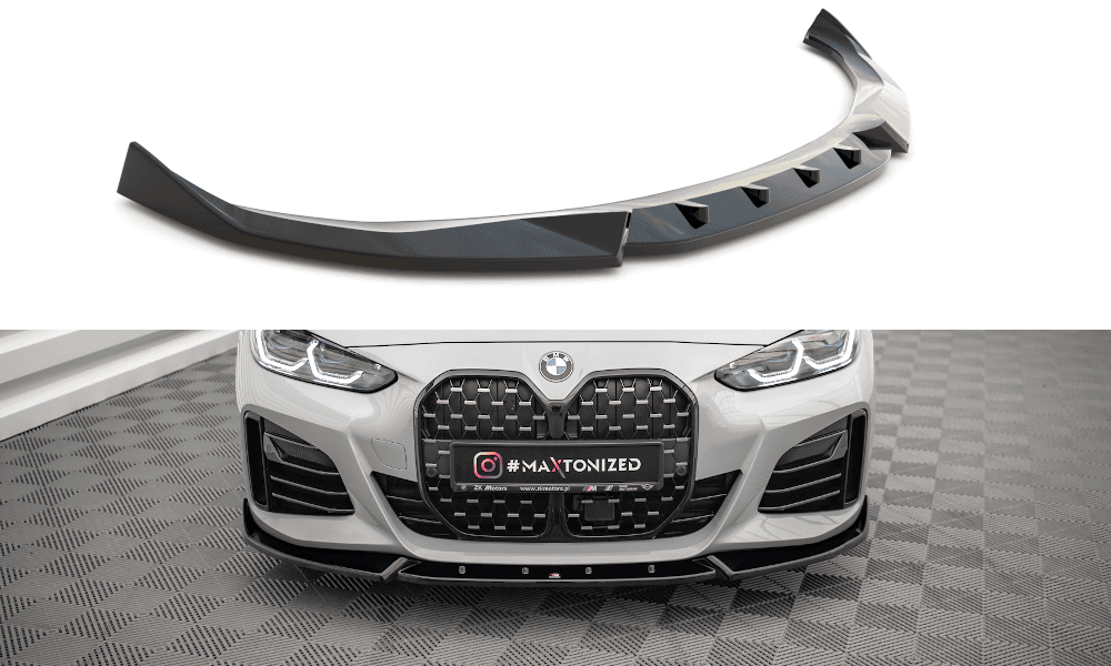 Front Lippe / Front Splitter / Frontansatz V.2 für BMW i4 M-Paket G26 von Maxton Design